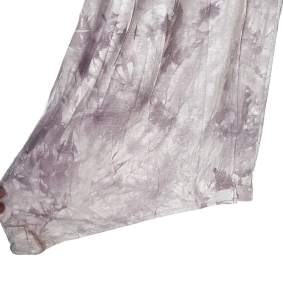 Veveret Tie-Dye Lavender Wide-Leg Jumpsuit With Short Sleeves NWOT - Picture 6 of 9